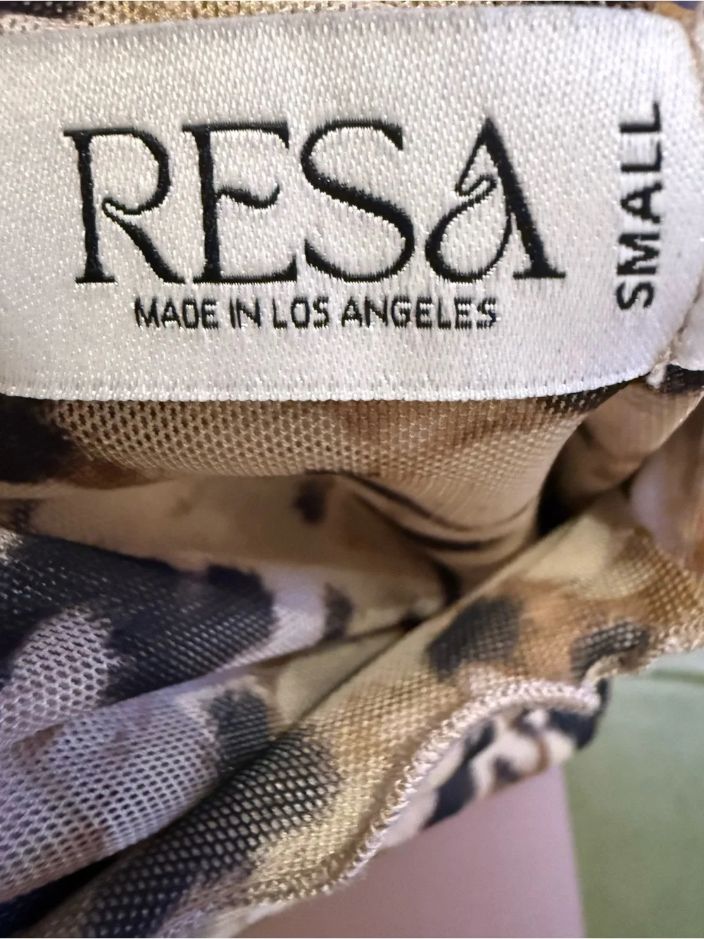 RESA Beige and Black Leopard Print Long-Sleeve Maxi Dress - Picture 3 of 3
